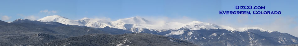 DizCo.com Header graphic of beautiful Mt Evans Colorado